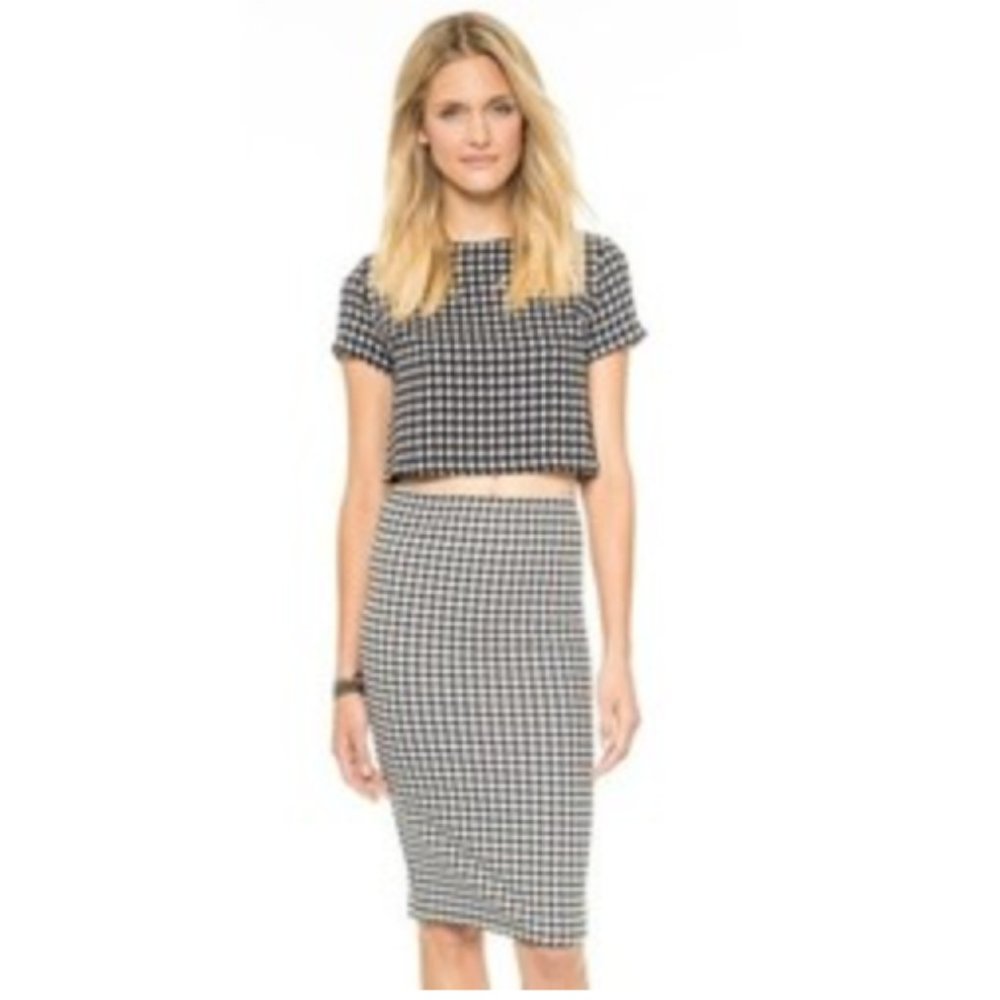 Glamorous Houndstooth Crop Top